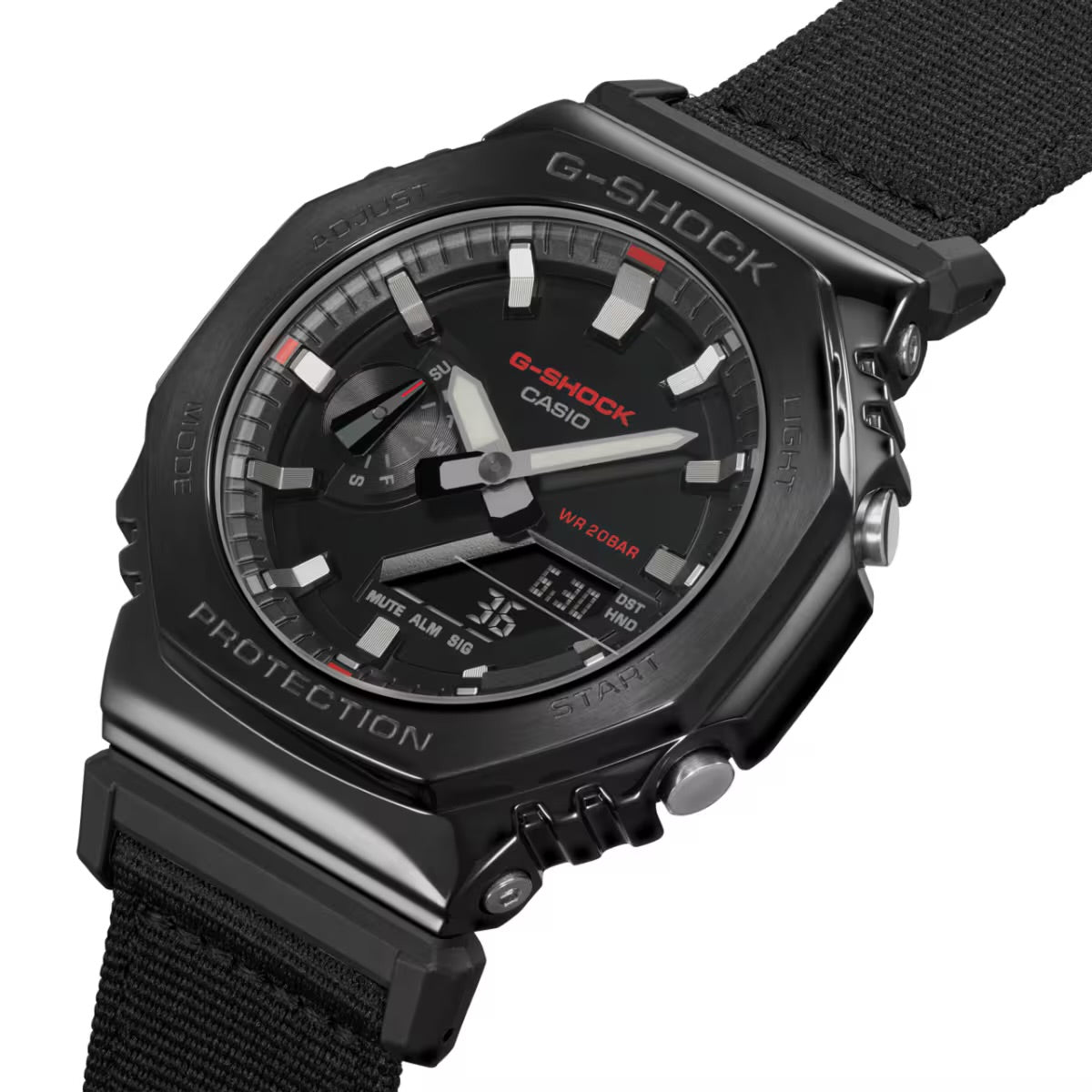 G-Shock G1373 Metal Case & Cloth Strap Full Black