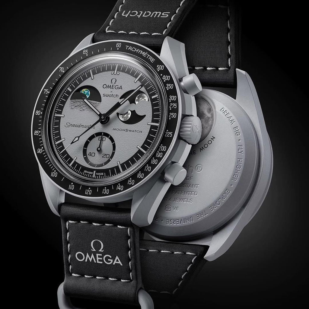 TRPOmega Speedmaster Moonswatch greyBlack with black belt