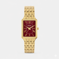 Fossil-Rectangle-Gold-Wine